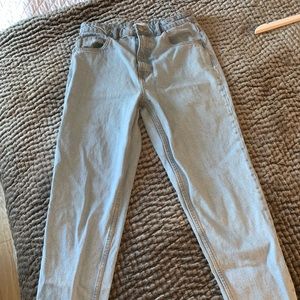 Zara high waisted jeans light blue wash size 38